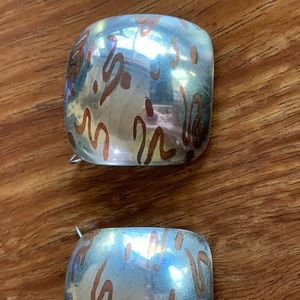 Designer Earrings in sterling and copper